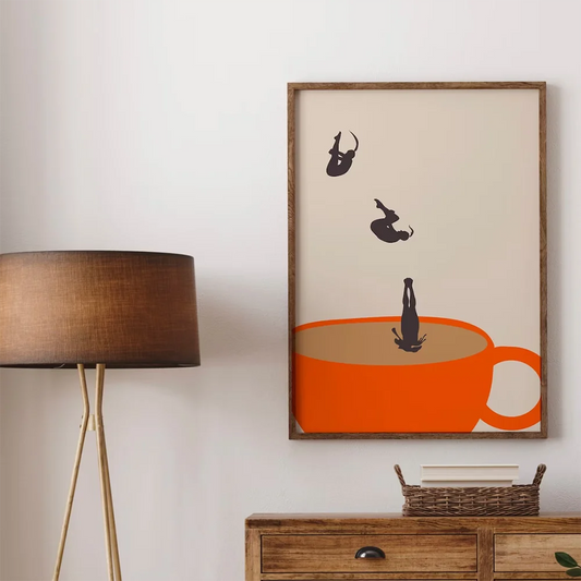 Coffee Canvas Print Modern Wall Art Poster