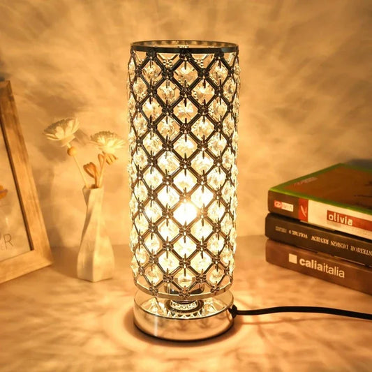 LED Modern USB Charging Eye Protection Creative Design Luxury Crystal Lamp