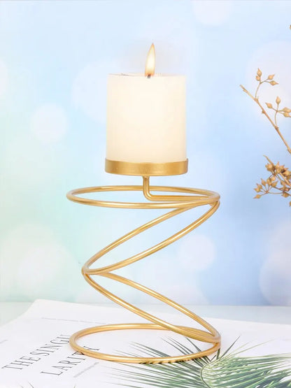 Luxury Style Metal Candle  Golden Wedding Decoration