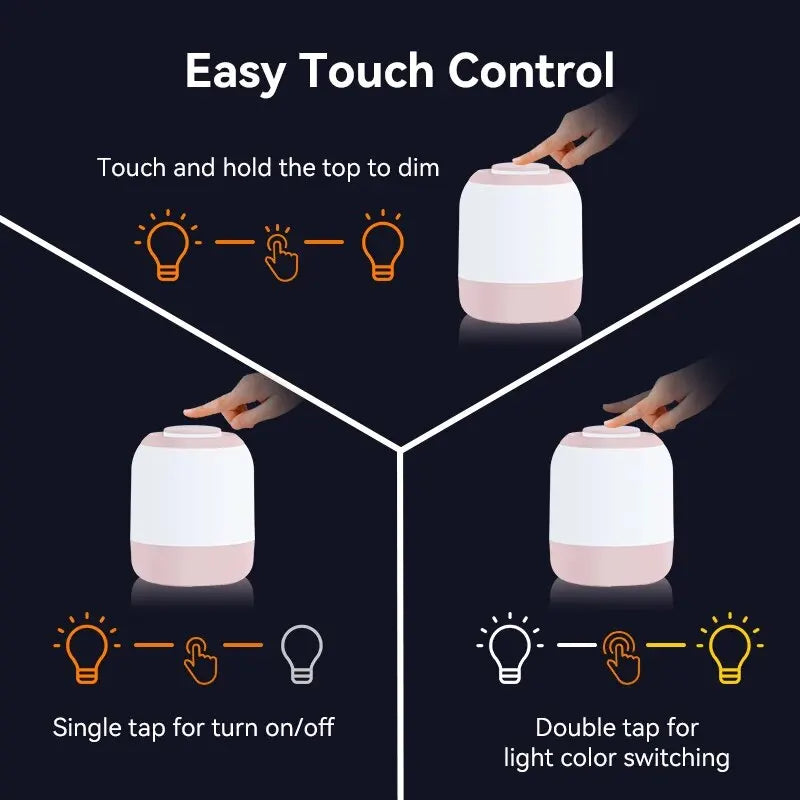 LED Night Light Touch Lamp