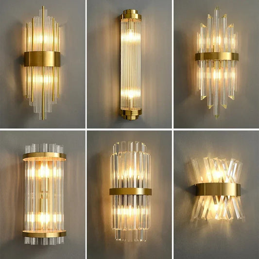 LED Luxury Crystal Wall Lamps Art Decor Wall