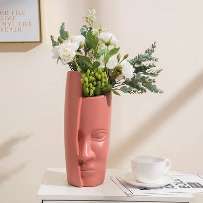 Abstract Face Flower Vase