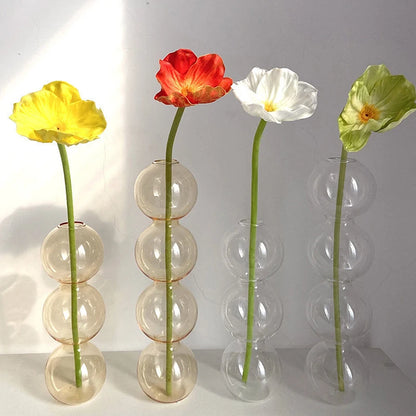 New Nordic Glass Bubble Vase  Flower Arrangement Modern Creative Spherical Flower Vases Decoration