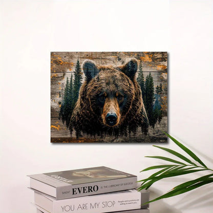 Forest Brown Bear Canvas Wall Art