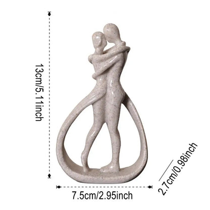 Modern Abstract Hugging Couple Statue Decoration Figure Sculptures