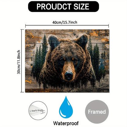 Forest Brown Bear Canvas Wall Art