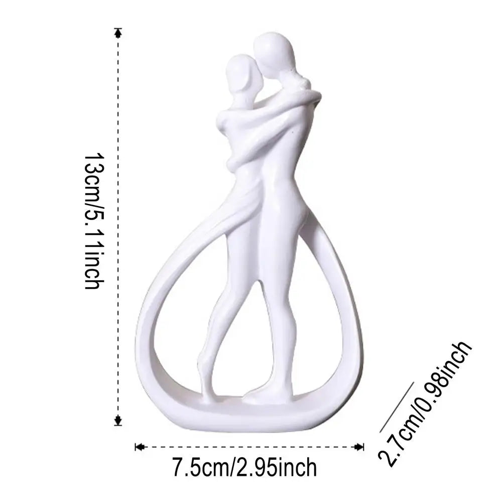 Modern Abstract Hugging Couple Statue Decoration Figure Sculptures