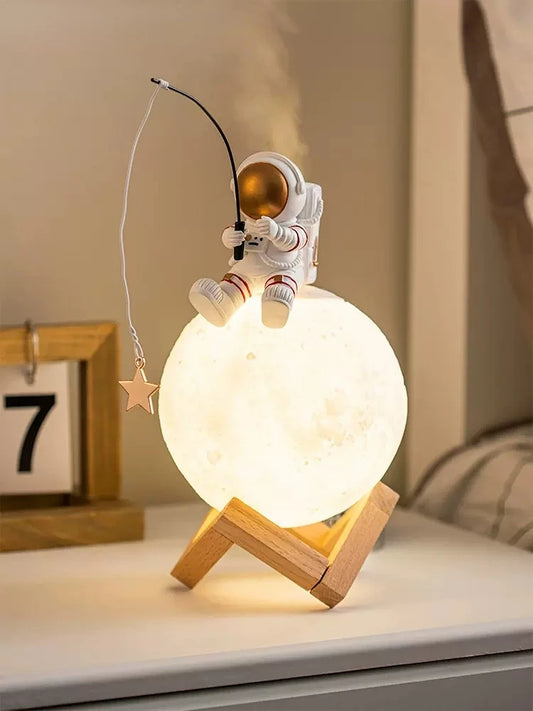 LED Astronaut Figurines Humidifier Moon Lamp Night Light Space