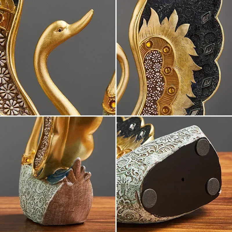 swan decor easter decoration figurines Resin ornaments statue