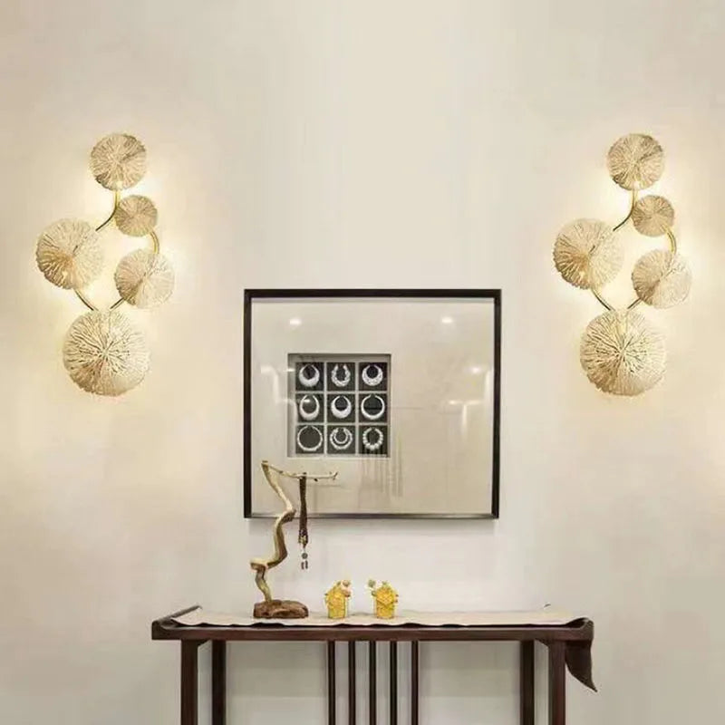 Nordic Creative Leaves Iron Fashion LED Decor Home Atmosphere