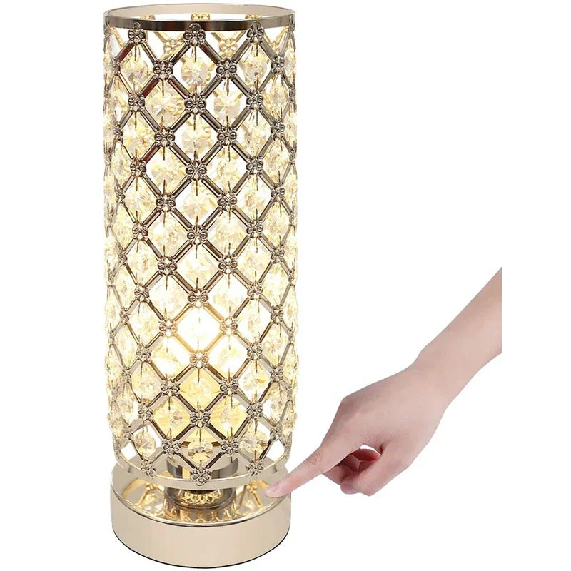 LED Modern USB Charging Eye Protection Creative Design Luxury Crystal Lamp